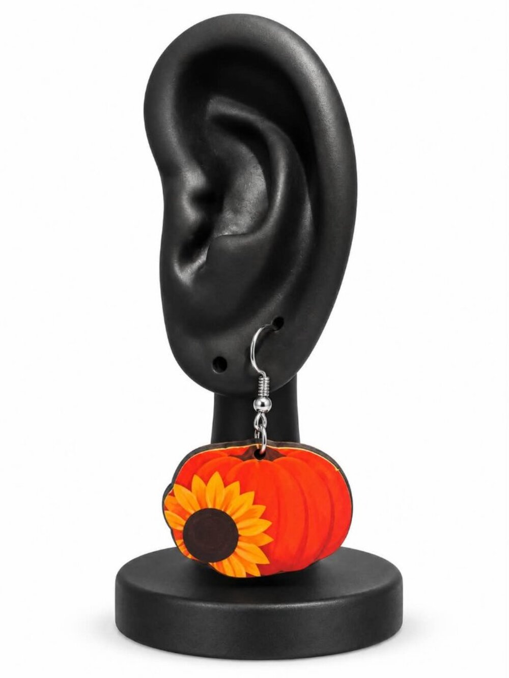Pumpkin and Sunflower Dangle Earring